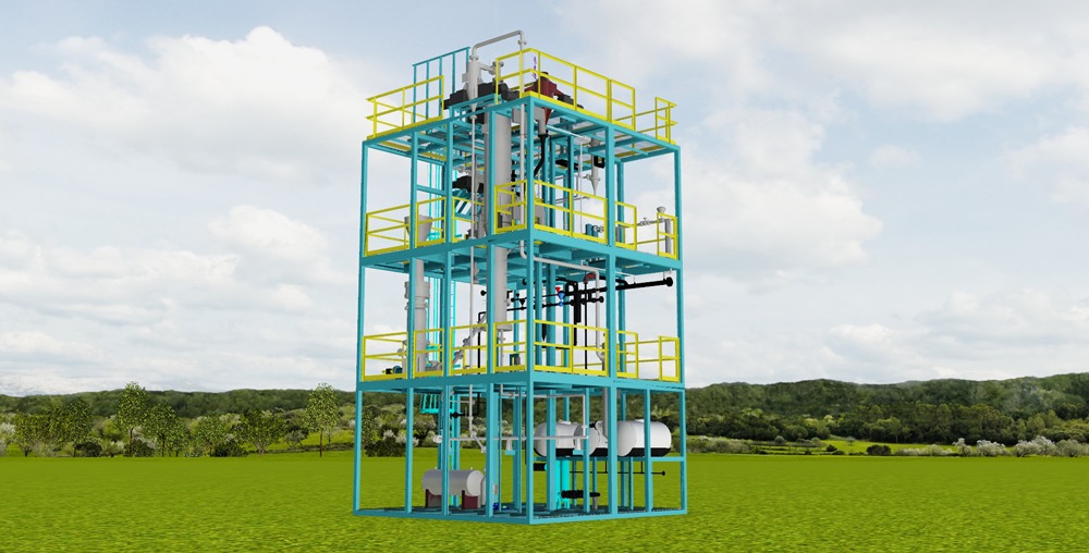 Recirculating Fluid Catalyst Biomass Pyrolysis Demo Plant